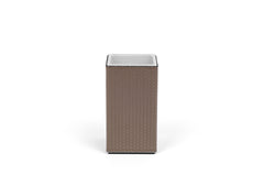 Poseidon Leather-Covered Toothbrush Holder, Square