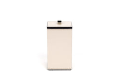 Poseidon Leather-Covered Bathroom Box, Square with Lid