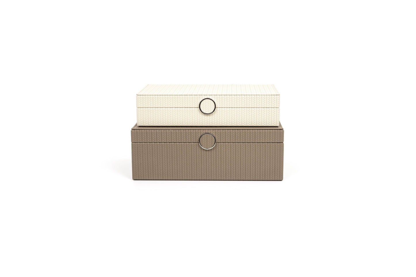 Prestige Leather-Covered Wood Jewellery Box with Suede Lining