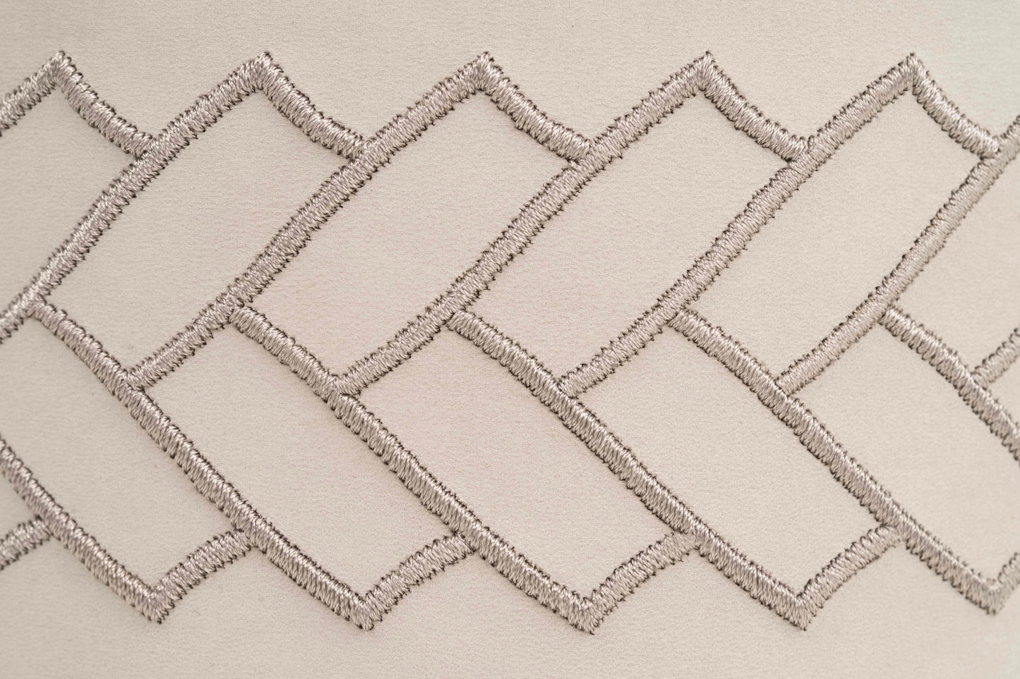 Lily Nubuck Leather Trinket Box with Tone-on-Tone Embroidery and Metal Knob Lid