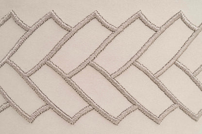 Lily Nubuck Leather Trinket Box with Tone-on-Tone Embroidery and Metal Knob Lid