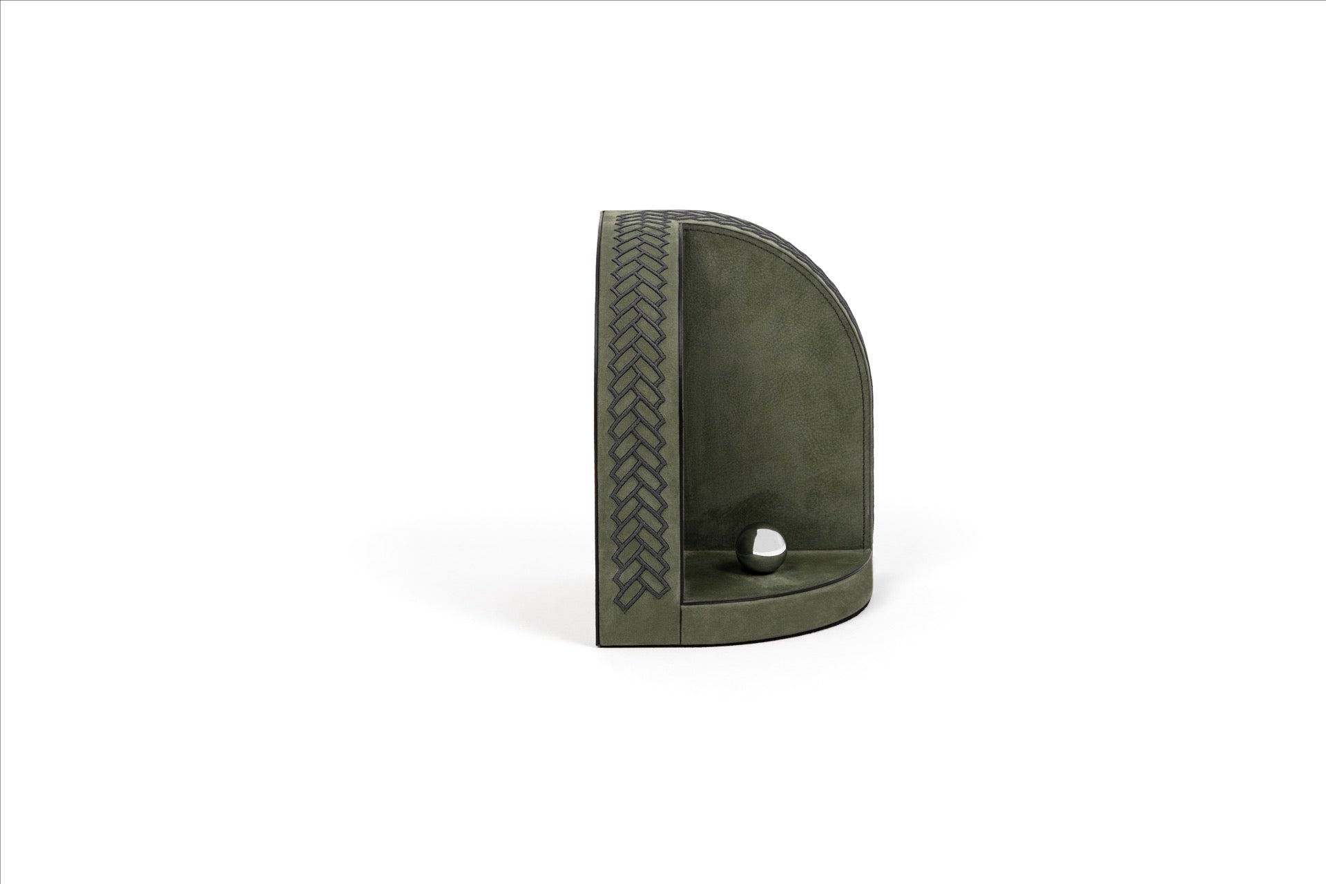 Pinetti Bookends | Nubuck Leather Bookends: Soft nubuck leather construction with tone-on-tone embroidery, sold as a pair for refined book display | Living Room / Desk Accessories | 2Jour Concierge, your luxury lifestyle shop | luxury interiors, refined living, elegant office accessories, boutique hotels, library décor, designer home accessories, yacht décor, office décor, hospitality décor