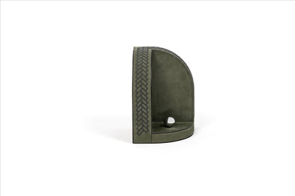 Pinetti Bookends | Nubuck Leather Bookends: Soft nubuck leather construction with tone-on-tone embroidery, sold as a pair for refined book display | Living Room / Desk Accessories | 2Jour Concierge, your luxury lifestyle shop | luxury interiors, refined living, elegant office accessories, boutique hotels, library décor, designer home accessories, yacht décor, office décor, hospitality décor