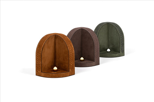 Pinetti Bookends | Nubuck Leather Bookends: Soft nubuck leather construction with tone-on-tone embroidery, sold as a pair for refined book display | Living Room / Desk Accessories | 2Jour Concierge, your luxury lifestyle shop | luxury interiors, refined living, elegant office accessories, boutique hotels, library décor, designer home accessories, yacht décor, office décor, hospitality décor