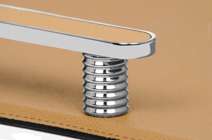 Venaria Leather-Covered Tray With Metal Handles