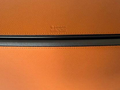 Leather-Covered Metal Pedal Bin, Double with Soft-Close Lid