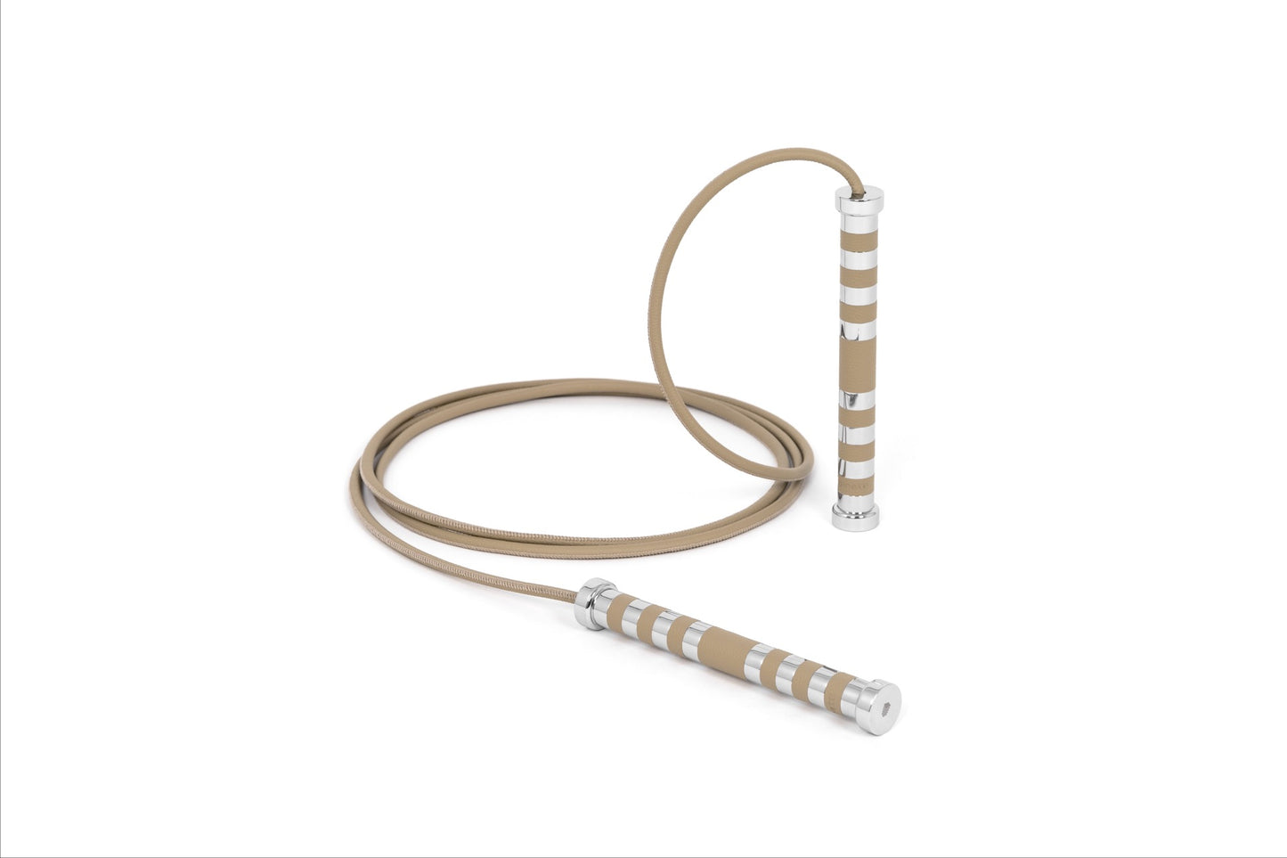 Corde à sauter Aria en cuir avec poignées en métal