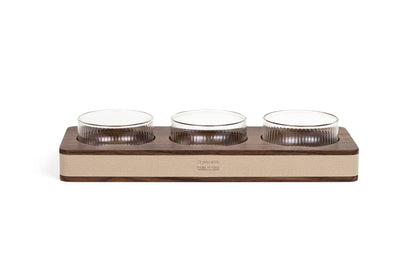 Pinetti | Adamante Appetizer Set: diamond-pattern elongated serving piece | Serving Accessories | 2Jour Concierge, your luxury lifestyle shop | Pinetti appetizer set, Adamante serving piece, luxury tableware, Italian designer serving accessories