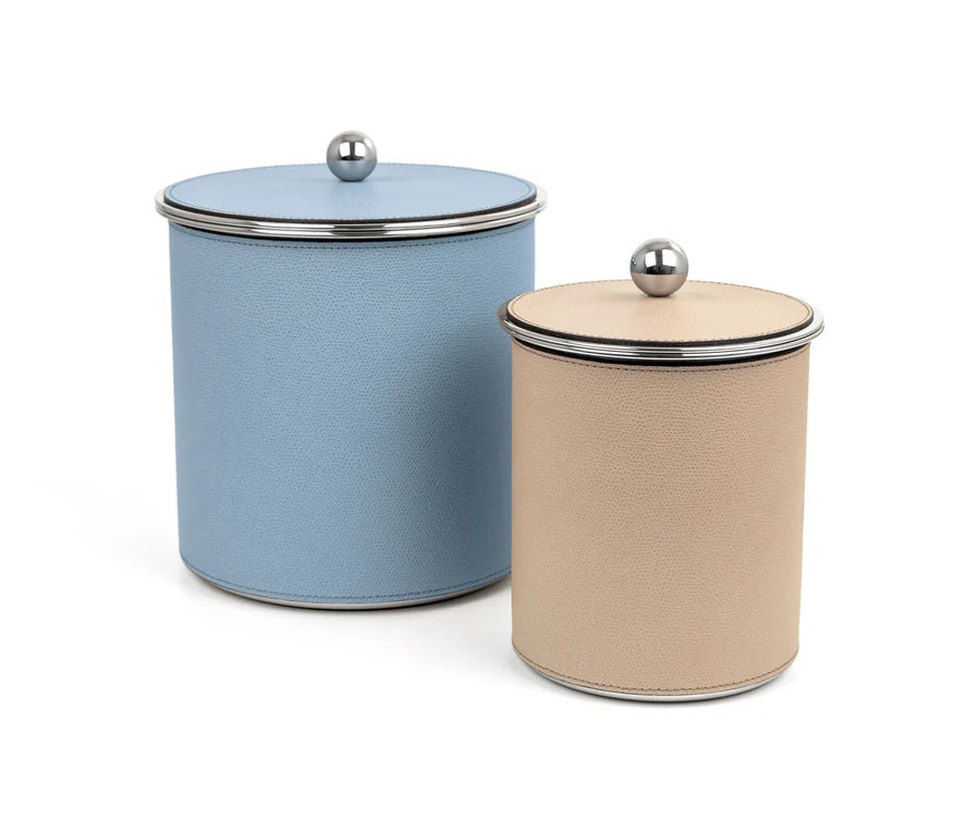Axel Leather-Covered Steel Ice Bucket Small