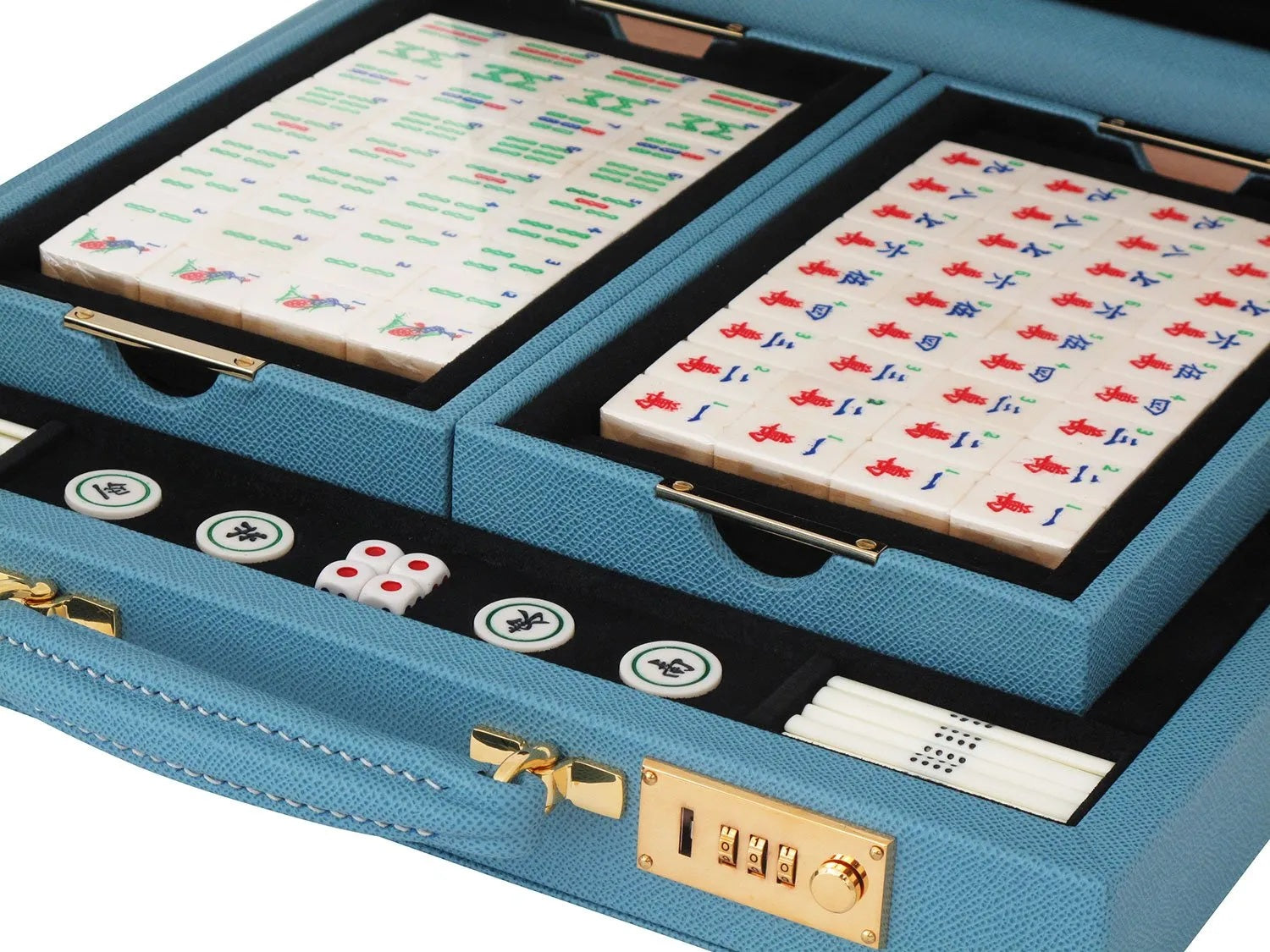 Geoffrey Parker Leather Mahjong Set | Luxury Board Games, Stylish Tiles & Gift Items | 2Jour Concierge, #1 luxury high-end gift & lifestyle shop