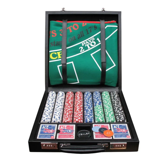 Geoffrey Parker Leather-covered Blackjack & Poker Set | Classic Casino Games, Stylish Gaming Sets & Entertainment | 2Jour Concierge, #1 luxury high-end gift & lifestyle shop
