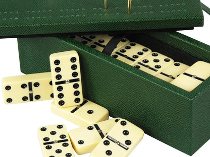 Geoffrey Parker Leather Domino & Cribbage Set | Classic Tabletop Games, Stylish Combinations & Gift Items | 2Jour Concierge, #1 luxury high-end gift & lifestyle shop
