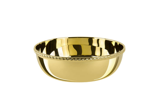 Zanetto Regina Anna | Round Bowl: Gold-plated metal with smooth & shiny finish, ideal for serving appetizers, fruits, or decorative display | Tableware & Serveware / Bowls | 2Jour Concierge, your luxury lifestyle shop 