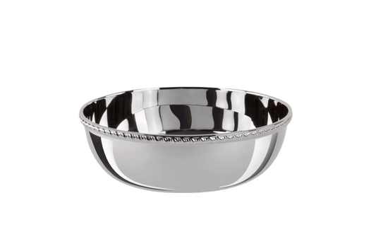 Zanetto Regina Anna | Round Bowl: Silver-plated metal with smooth & shiny finish, ideal for serving appetizers, fruits, or decorative display | Tableware & Serveware / Bowls | 2Jour Concierge, your luxury lifestyle shop