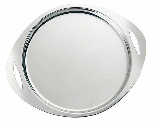 Eye Silver-Plated Oval Tray w Smooth and Shiny Finish