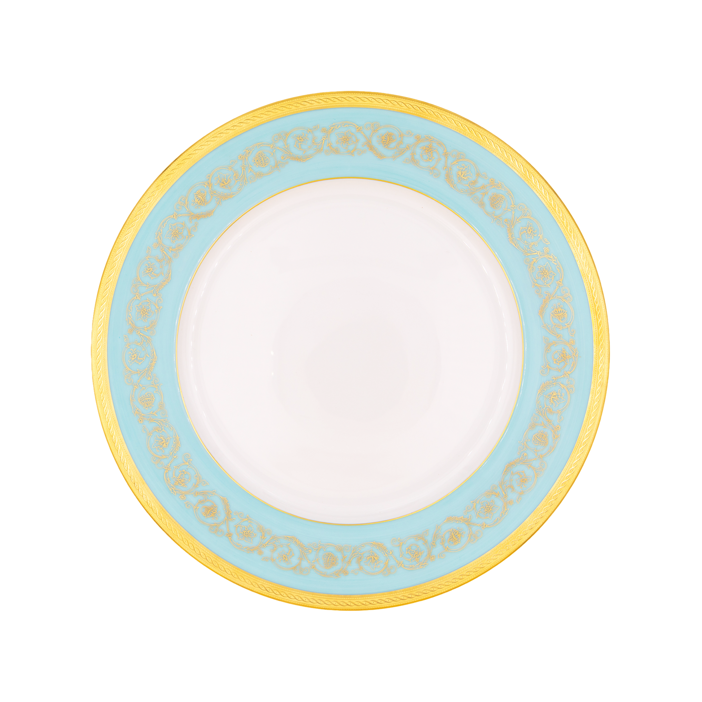 Haviland Parlon Ambassade | Buffet Plate: Fine Limoges porcelain with ornamental border motif and smooth, glazed finish, ideal for refined entrée presentation or as a decorative charger plate | Tableware & Serveware / Plates | 2Jour Concierge, your luxury lifestyle shop