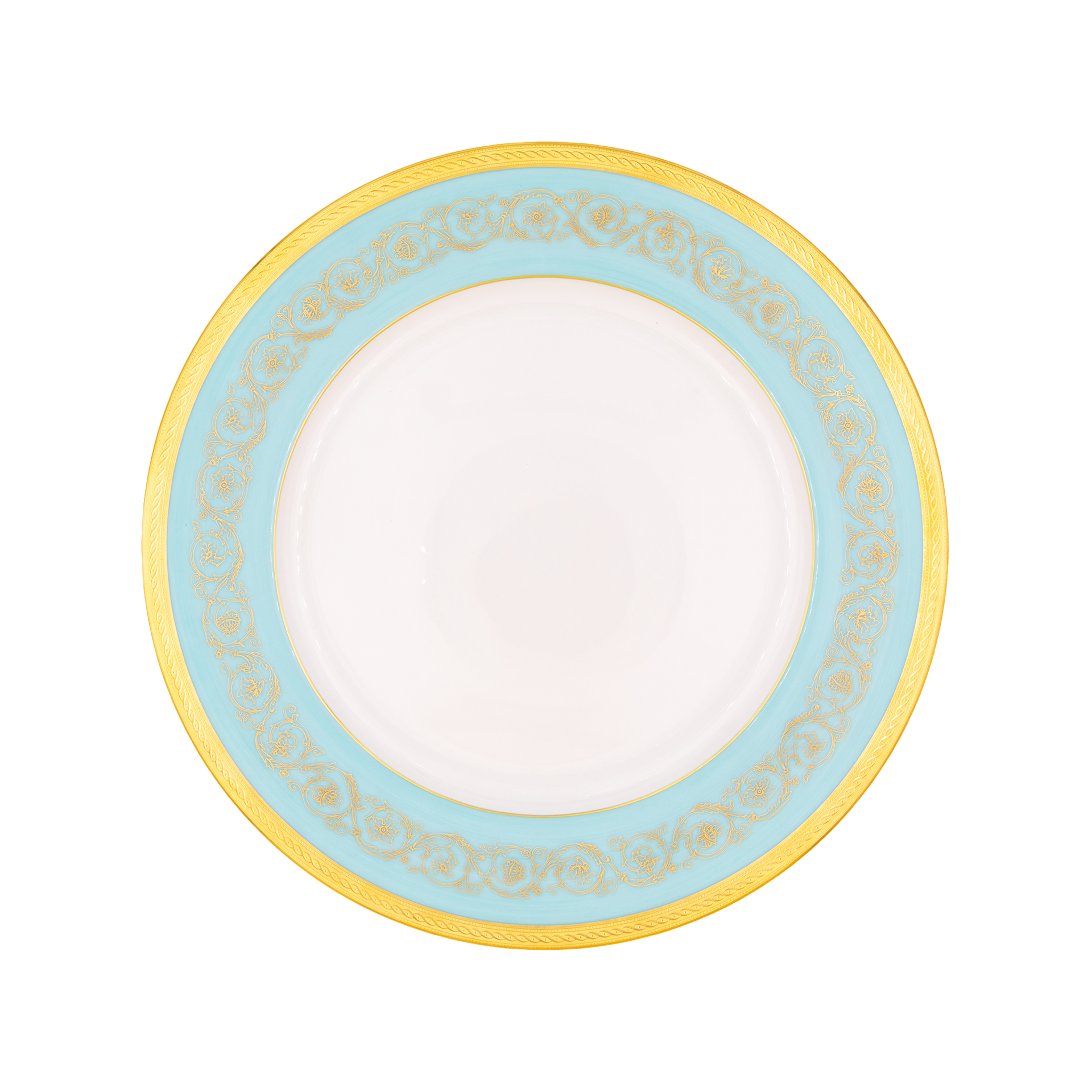 Haviland Parlon Ambassade | Buffet Plate: Fine Limoges porcelain with ornamental border motif and smooth, glazed finish, ideal for refined entrée presentation or as a decorative charger plate | Tableware & Serveware / Plates | 2Jour Concierge, your luxury lifestyle shop