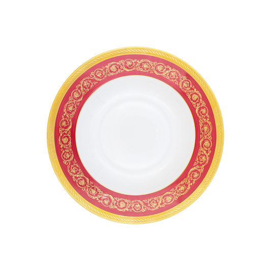 Haviland Parlon Ambassade | Rim Soup Plate: Fine Limoges porcelain with ornamental border motif and smooth, glazed finish, ideal for serving soups and veloutés with refined presentation | Tableware & Serveware / Soup Plates | 2Jour Concierge, your luxury lifestyle shop