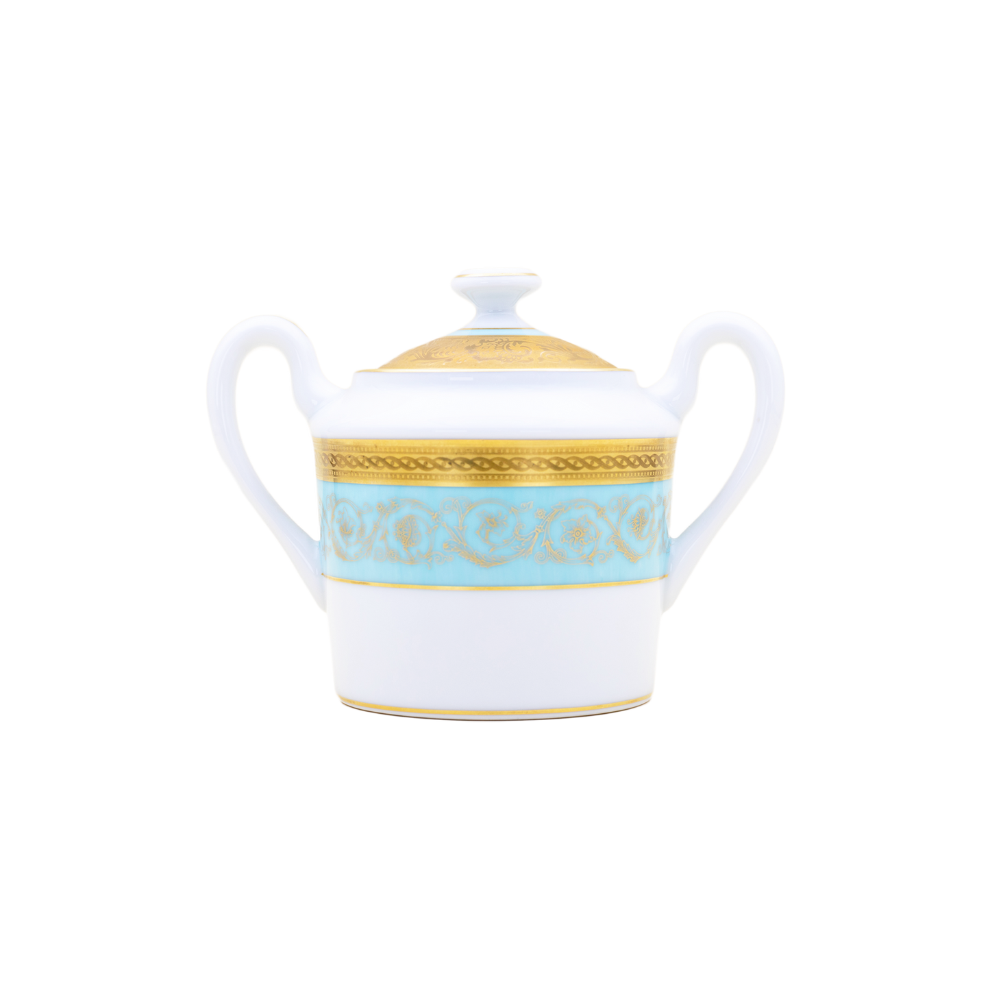 Haviland Parlon Ambassade | Sugar Bowl: Fine Limoges porcelain with ornamental border motif and smooth, glazed finish, perfect for presenting sugar elegantly during coffee or tea service | Tableware & Serveware / Sugar Bowls | 2Jour Concierge, your luxury lifestyle shop**