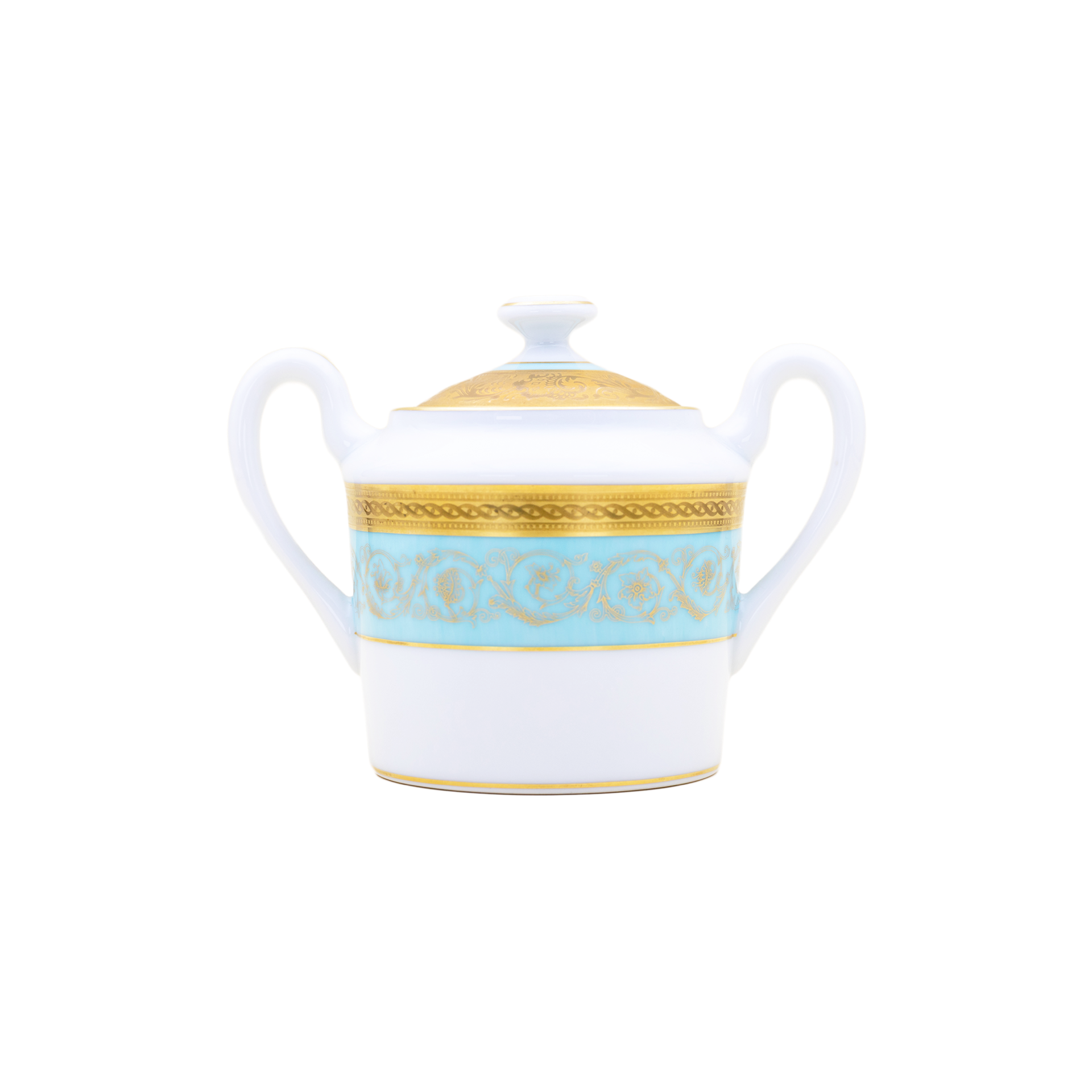 Haviland Parlon Ambassade | Sugar Bowl: Fine Limoges porcelain with ornamental border motif and smooth, glazed finish, perfect for presenting sugar elegantly during coffee or tea service | Tableware & Serveware / Sugar Bowls | 2Jour Concierge, your luxury lifestyle shop**