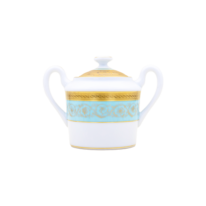 Haviland Parlon Ambassade | Sugar Bowl: Fine Limoges porcelain with ornamental border motif and smooth, glazed finish, perfect for presenting sugar elegantly during coffee or tea service | Tableware & Serveware / Sugar Bowls | 2Jour Concierge, your luxury lifestyle shop**