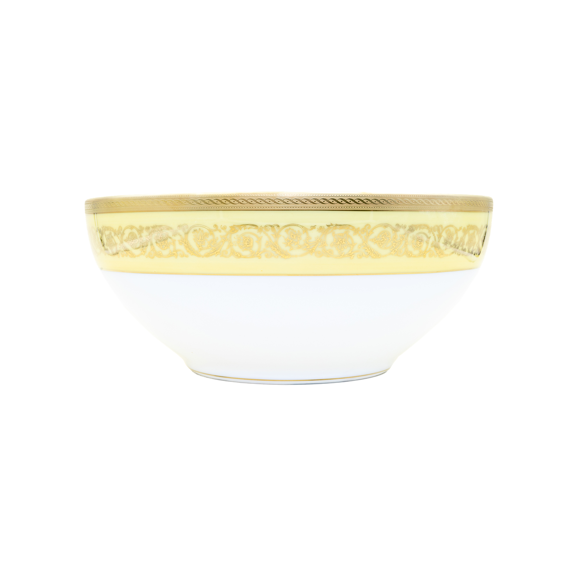 Haviland Parlon Ambassade | Salad Bowl: Fine Limoges porcelain with ornamental border motif and smooth, glazed finish, ideal for serving salads, sides, or shared dishes with refined presentation | Tableware & Serveware / Bowls | 2Jour Concierge, your luxury lifestyle shop**