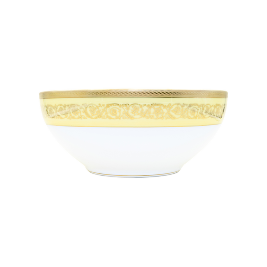 Haviland Parlon Ambassade | Salad Bowl: Fine Limoges porcelain with ornamental border motif and smooth, glazed finish, ideal for serving salads, sides, or shared dishes with refined presentation | Tableware & Serveware / Bowls | 2Jour Concierge, your luxury lifestyle shop**