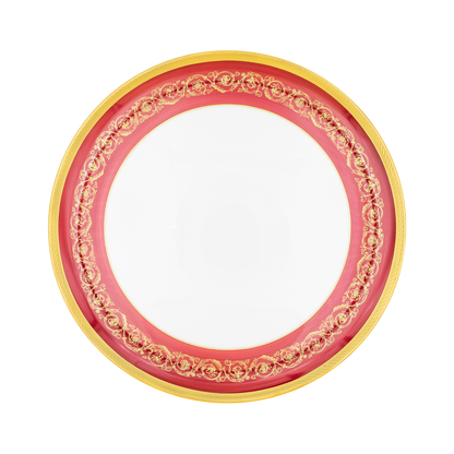 Haviland Parlon Ambassade | Round Flat Tart Dish: Fine Limoges porcelain with ornamental border motif and smooth, glazed finish, ideal for serving tarts, quiches, and open pastries with refined elegance | Tableware & Serveware / Serving Dishes | 2Jour Concierge, your luxury lifestyle shop**