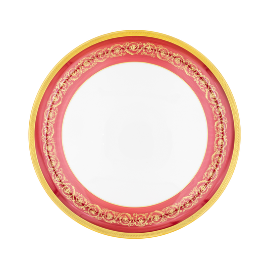 Haviland Parlon Ambassade | Round Flat Tart Dish: Fine Limoges porcelain with ornamental border motif and smooth, glazed finish, ideal for serving tarts, quiches, and open pastries with refined elegance | Tableware & Serveware / Serving Dishes | 2Jour Concierge, your luxury lifestyle shop**