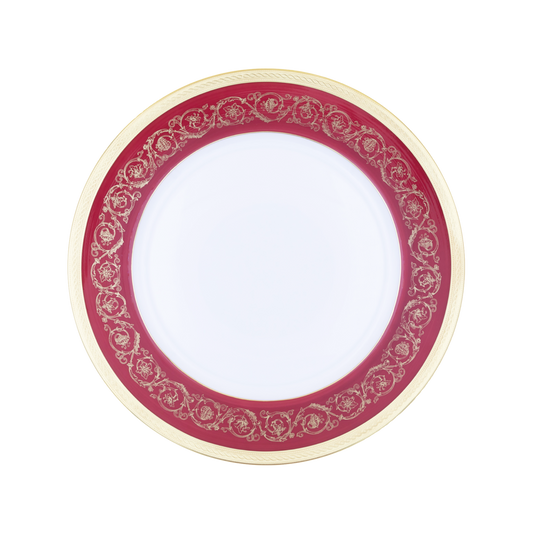 Haviland Parlon Ambassade | Round Flat Dish: Fine Limoges porcelain with ornamental border motif and smooth, glazed finish, perfect for serving hors d’oeuvres, shared appetizers, or composed dishes | Tableware & Serveware / Serving Dishes | 2Jour Concierge, your luxury lifestyle shop**
