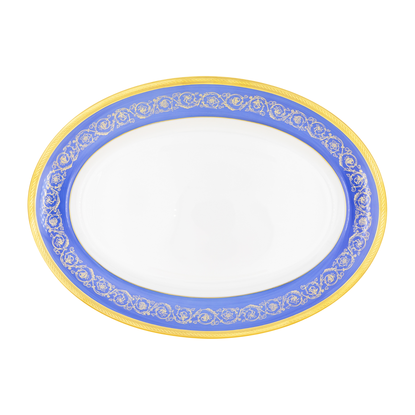 Haviland Parlon Ambassade | Oval Platter : Fine Limoges porcelain with ornamental border motif and smooth, glazed finish, ideal for serving fish, roasts, or composed dishes | Tableware & Serveware / Serving Dishes | 2Jour Concierge, your luxury lifestyle shop**