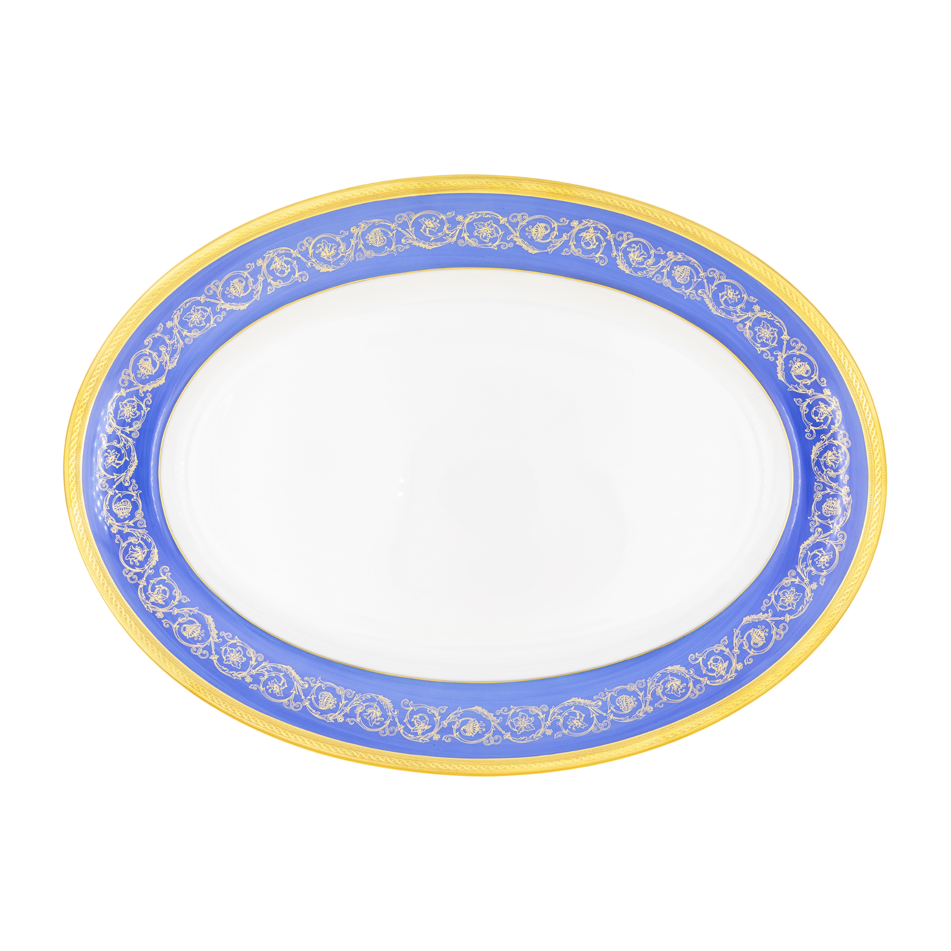 Haviland Parlon Ambassade | Oval Platter : Fine Limoges porcelain with ornamental border motif and smooth, glazed finish, ideal for serving fish, roasts, or composed dishes | Tableware & Serveware / Serving Dishes | 2Jour Concierge, your luxury lifestyle shop**
