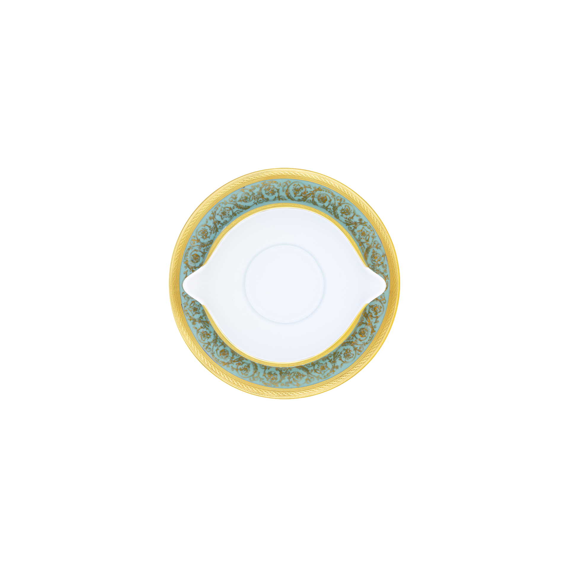 Haviland Parlon Ambassade | Gravy Boat: Fine Limoges porcelain with ornamental border motif and smooth, glazed finish, ideal for sauces, jus, or gravies at an elegant table setting | Tableware & Serveware / Serving Dishes | 2Jour Concierge, your luxury lifestyle shop**