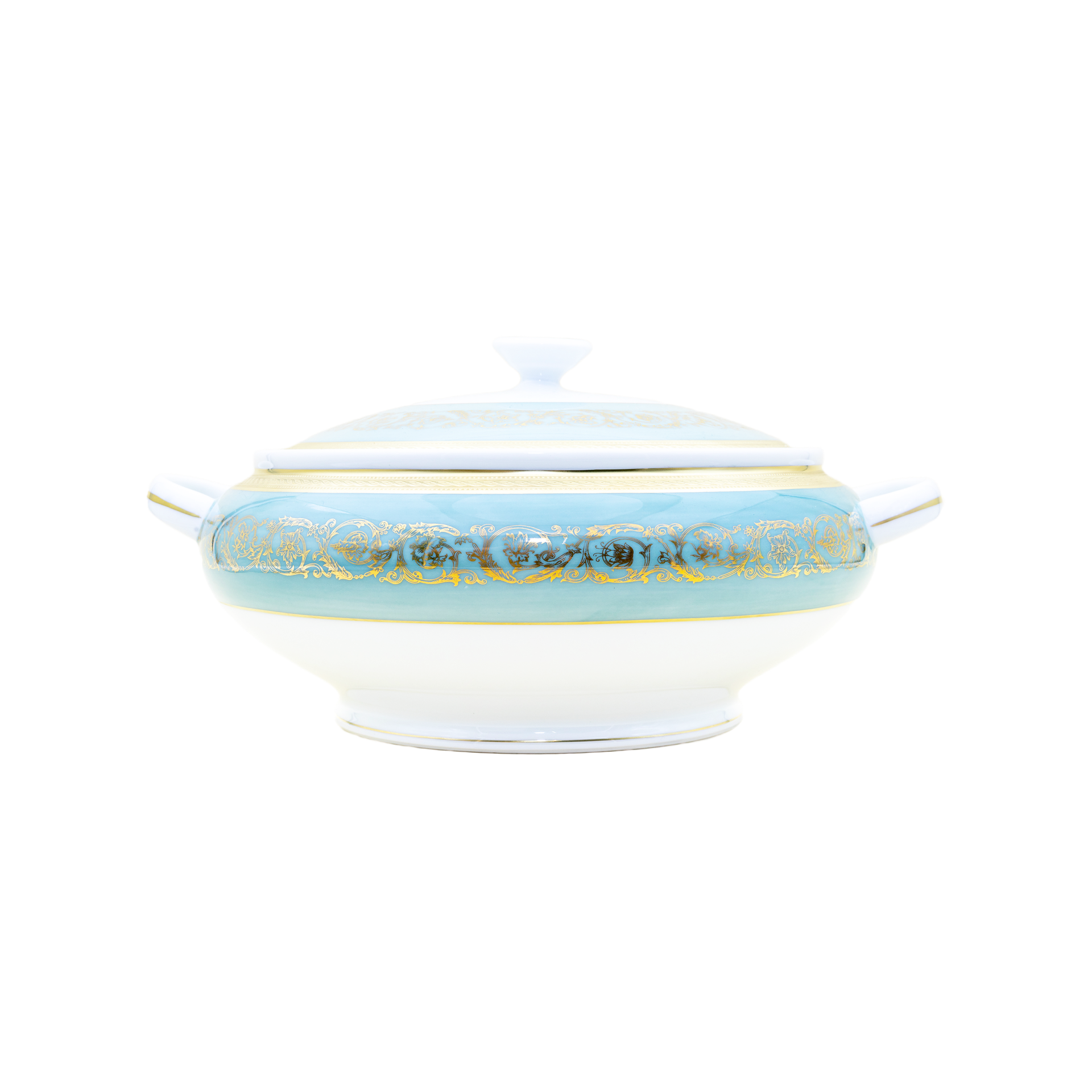 Haviland Parlon Ambassade | Soup Tureen: Fine Limoges porcelain with ornamental border motif and smooth, glazed finish, ideal for serving soups or broths with formal presentation | Tableware & Serveware / Serving Dishes | 2Jour Concierge, your luxury lifestyle shop**