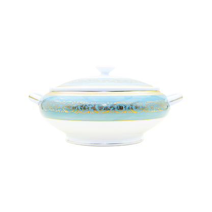 Haviland Parlon Ambassade | Soup Tureen: Fine Limoges porcelain with ornamental border motif and smooth, glazed finish, ideal for serving soups or broths with formal presentation | Tableware & Serveware / Serving Dishes | 2Jour Concierge, your luxury lifestyle shop**