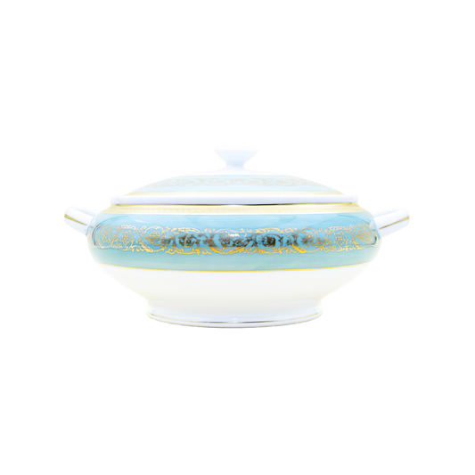 Haviland Parlon Ambassade | Soup Tureen: Fine Limoges porcelain with ornamental border motif and smooth, glazed finish, ideal for serving soups or broths with formal presentation | Tableware & Serveware / Serving Dishes | 2Jour Concierge, your luxury lifestyle shop**