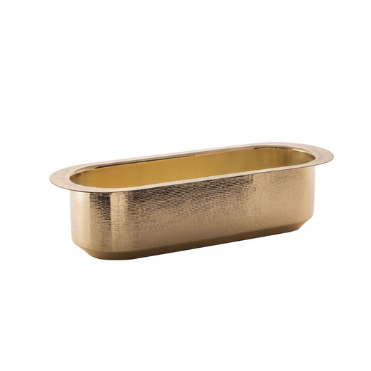 Davanzale Shiny Brass Windowsill Cachepot by Zanetto | Handcrafted metal windowsill cachepot made from shiny brass with a polished surface. | Home Decor and Planters | 2Jour Concierge, your luxury lifestyle shop