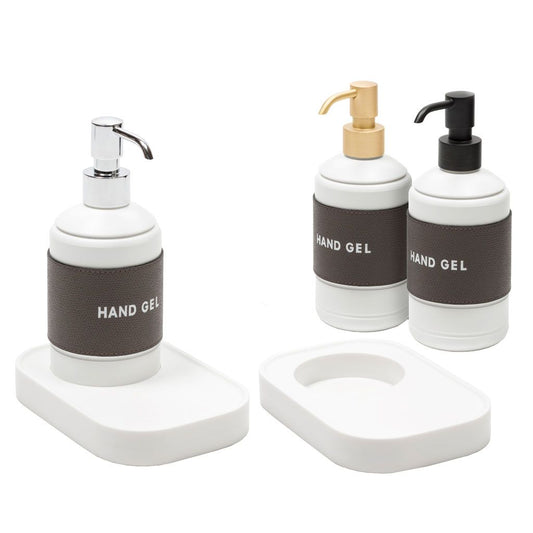 Manual Sanitizer Gel Dispenser with Corian® Drip Tray and ABS Bottle