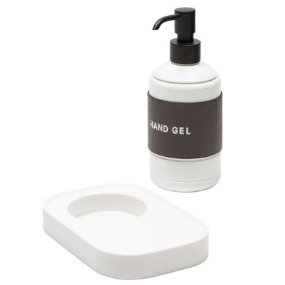 Manual Sanitizer Gel Dispenser with Corian® Drip Tray and ABS Bottle