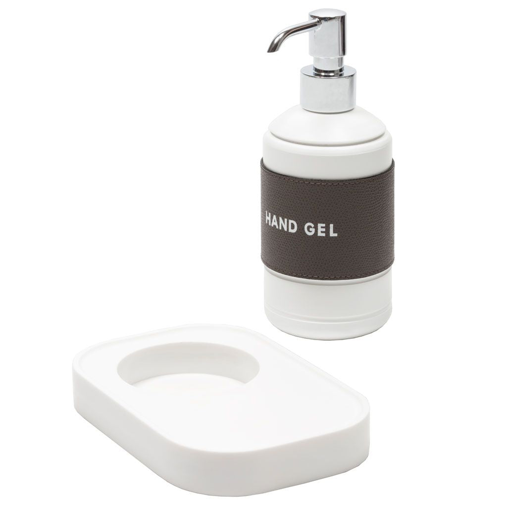 Manual Sanitizer Gel Dispenser with Corian® Drip Tray and ABS Bottle