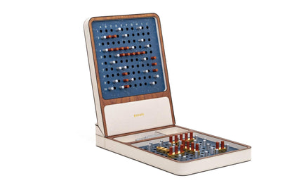 Pinetti Battleship Board Game | Leather-covered wood battleship board game combining luxury with classic gameplay | Home Decor and Games | 2Jour Concierge, your luxury lifestyle shop