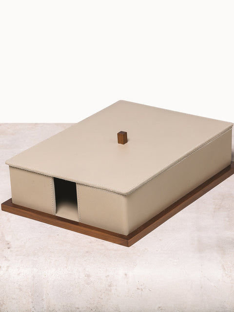 Rabitti 1969 Pienza Saddle Leather and Walnut Wood A4 Paper Holder | Elegant Desk Organizer | Crafted with Premium Leather and Walnut Wood | Completes the Pienza Desk Set | Available at 2Jour Concierge, #1 luxury high-end gift & lifestyle shop