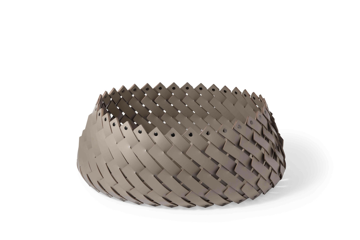 Panier en cuir régénéré tissé à la main d'Almeria