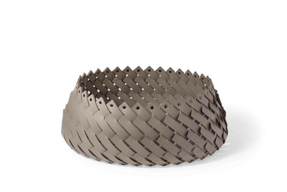 Panier en cuir régénéré tissé à la main d'Almeria