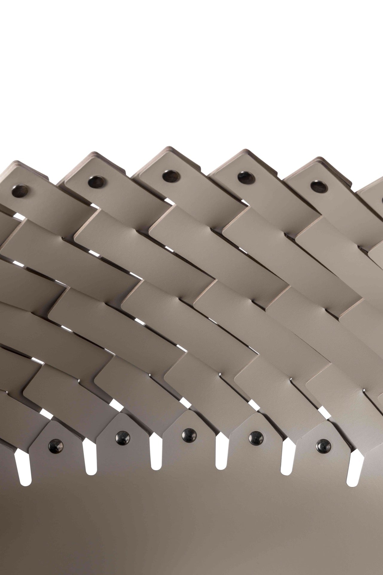 Panier en cuir régénéré tissé à la main d'Almeria