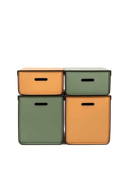 Atena Regenerated Leather Storage Box | Boxes with or without lid | Made with eco-friendly, washable, and resistant material | Suitable also for outdoor use | Find it now at 2Jour Concierge, #1 luxury high-end gift & lifestyle shop