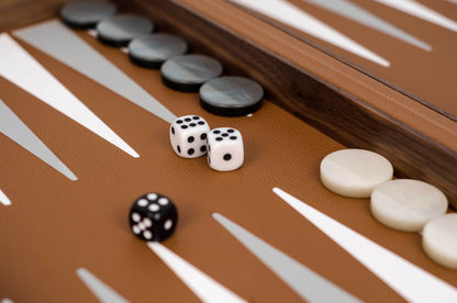 Pinetti Leather-Covered Walnut Wood Backgammon Game Set | Exquisite Craftsmanship | Premium Walnut Wood Construction | Elegant Leather Cover | Perfect for Leisure and Entertainment | Explore a Range of Luxury Home Accessories at 2Jour Concierge, #1 luxury high-end gift & lifestyle shop