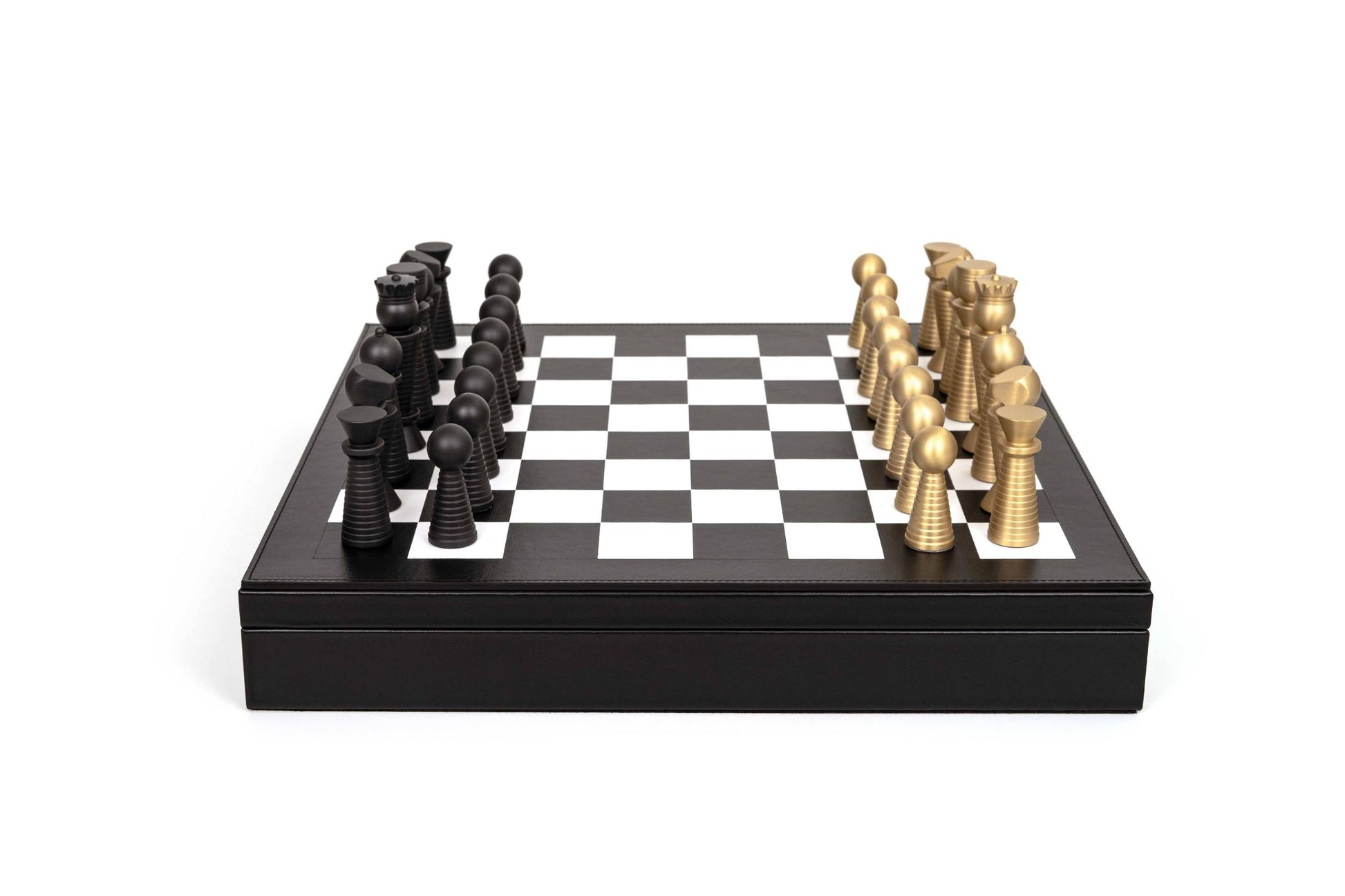 Pinetti Wood and Leather Chess and Checkers Game Board | Combines Classic Elegance with Modern Design | Crafted with Fine Wood and Luxurious Leather | Perfect for Leisure and Entertainment | Explore a Range of Luxury Home Accessories at 2Jour Concierge, #1 luxury high-end gift & lifestyle shop