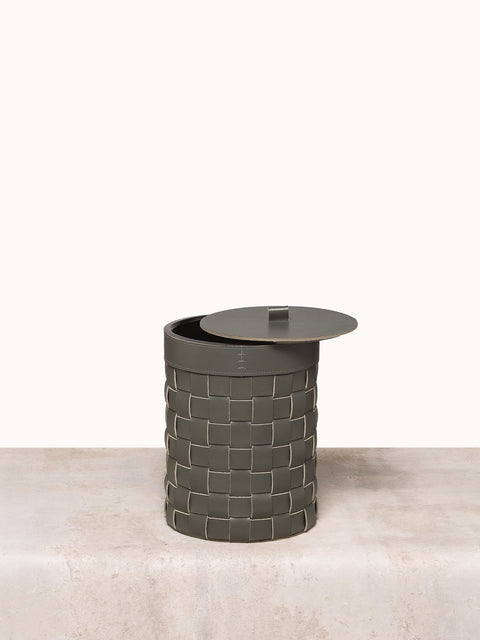 Rabitti 1969 Mondina Saddle Leather Wastepaper Bin