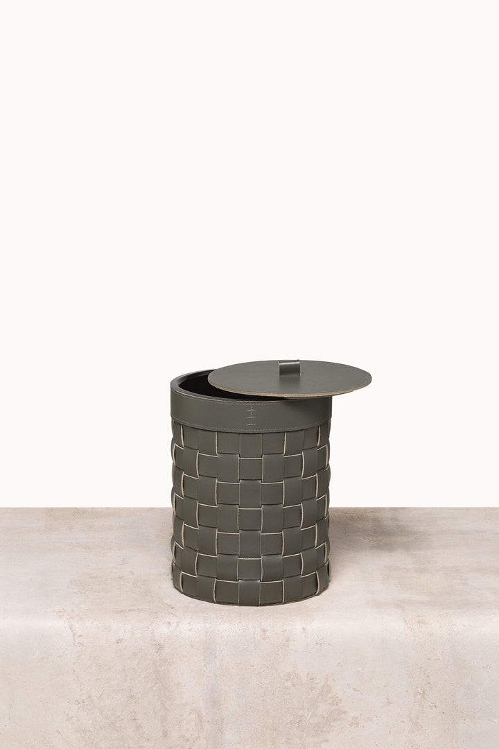 Rabitti 1969 Mondina Saddle Leather Wastepaper Bin